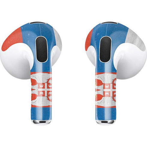 Serbia Flag Distressed Apple AirPods (3rd Gen 2021) Skin