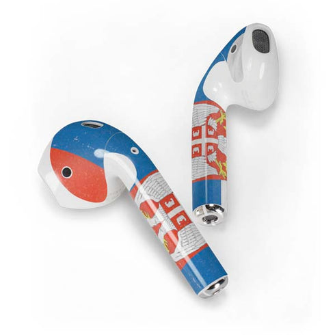 Serbia Flag Distressed Apple AirPods Skin