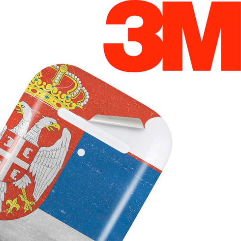 Serbia Flag Distressed Apple AirPods Skin