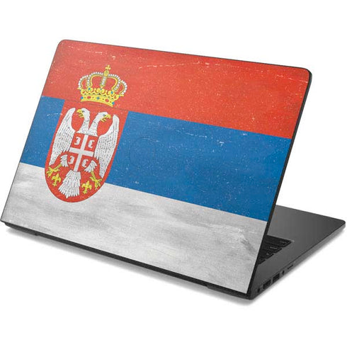 Serbia Flag Distressed Dell Chromebook Skin