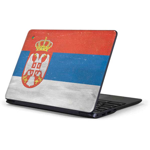 Serbia Flag Distressed Samsung Chromebook Skin