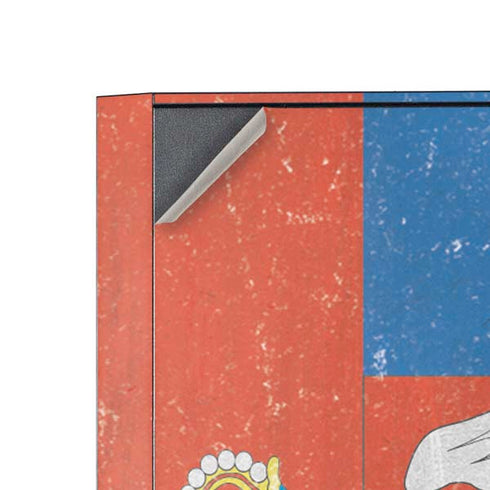 Serbia Flag Distressed Corsair 4000D Tempered Glass Mid-Tower ATX Case Skin