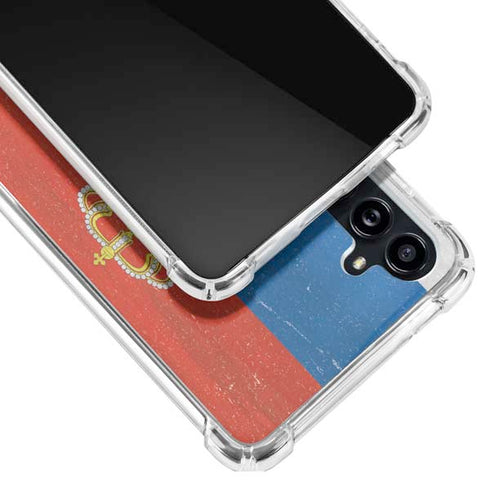 Serbia Flag Distressed Galaxy A54 5G Clear Case