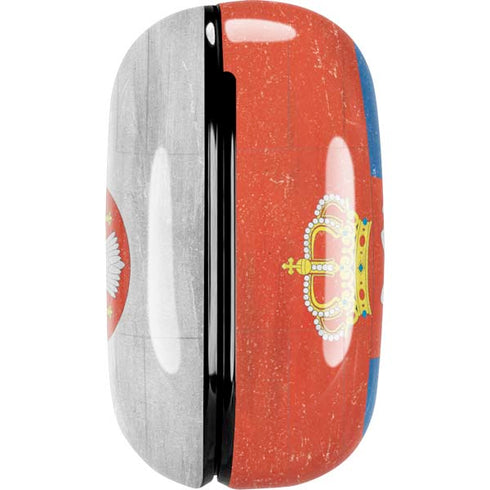 Serbia Flag Distressed Galaxy Buds Live Skin