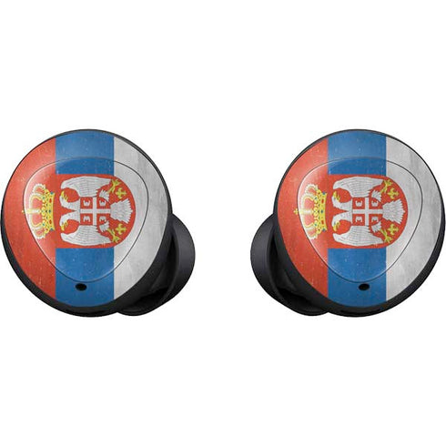 Serbia Flag Distressed Galaxy Buds Skin