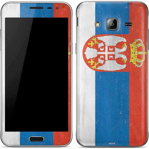 Serbia Flag Distressed Galaxy J3 Skin