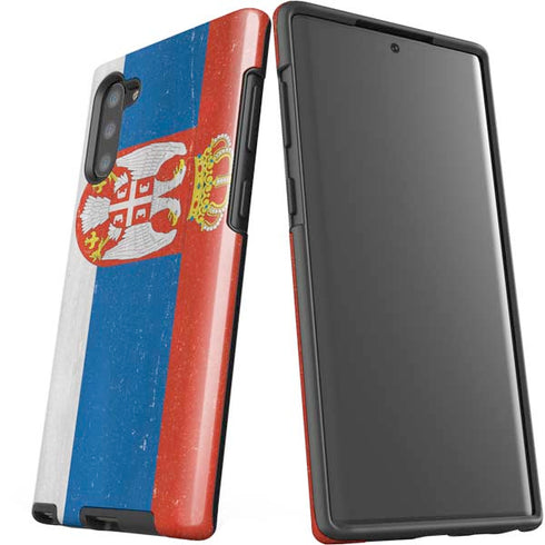 Serbia Flag Distressed Galaxy Note 10 Pro Case