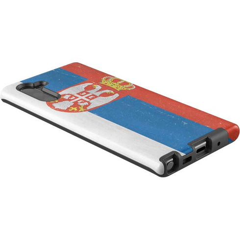 Serbia Flag Distressed Galaxy Note 10 Pro Case