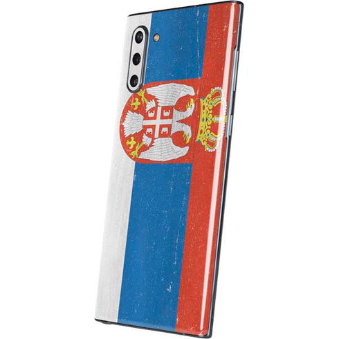 Serbia Flag Distressed Galaxy Note 10 Skin