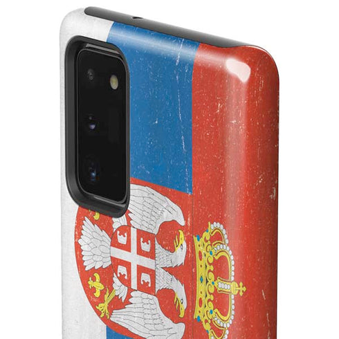 Serbia Flag Distressed Galaxy Note20 5G Pro Case