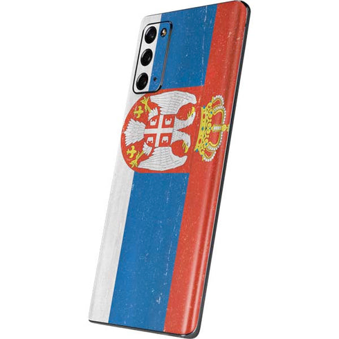 Serbia Flag Distressed Galaxy Note20 5G Skin