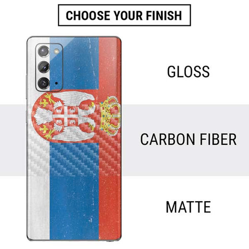Serbia Flag Distressed Galaxy Note20 5G Skin