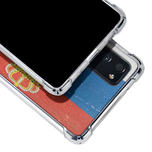 Serbia Flag Distressed Galaxy S20 FE Clear Case