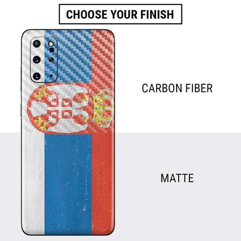 Serbia Flag Distressed Galaxy S20 Plus Skin