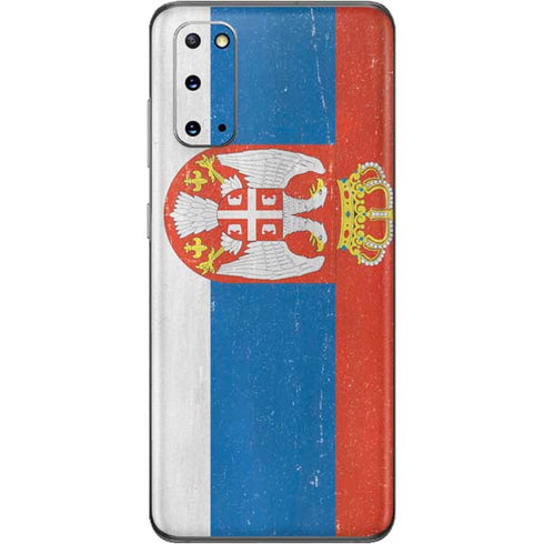 Serbia Flag Distressed Galaxy S20 Skin