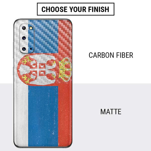 Serbia Flag Distressed Galaxy S20 Skin
