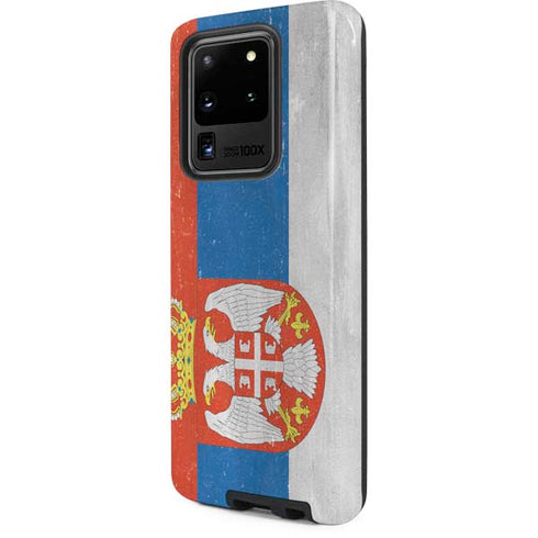Serbia Flag Distressed Galaxy S20 Ultra 5G Pro Case