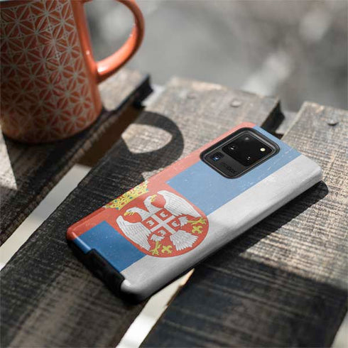 Serbia Flag Distressed Galaxy S20 Ultra 5G Pro Case