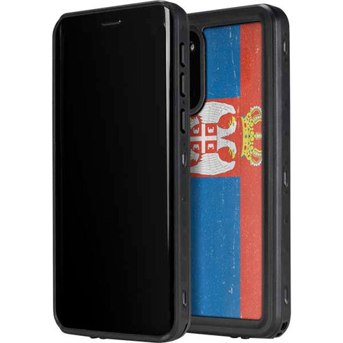 Serbia Flag Distressed Galaxy S20 Waterproof Case