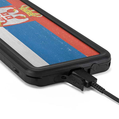 Serbia Flag Distressed Galaxy S20 Waterproof Case