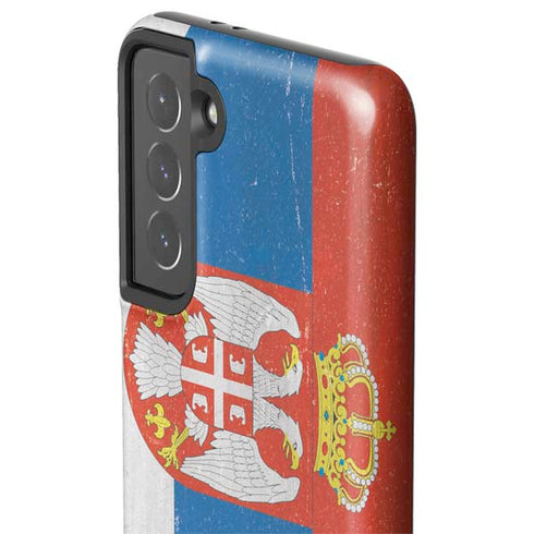 Serbia Flag Distressed Galaxy S21 5G Pro Case