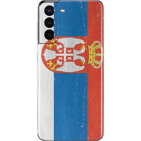 Serbia Flag Distressed Galaxy S21 5G Skin