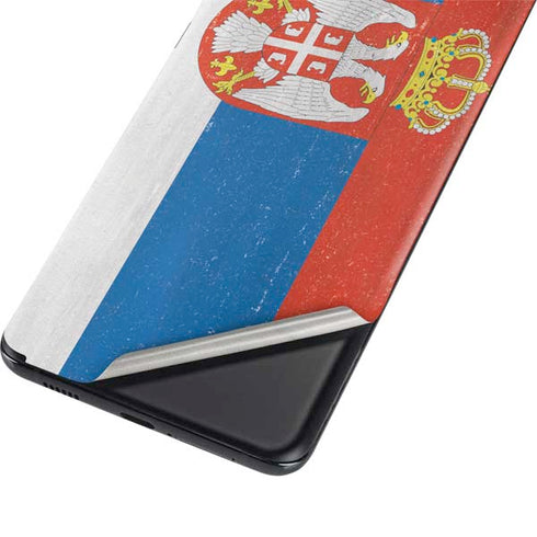 Serbia Flag Distressed Galaxy S21 5G Skin