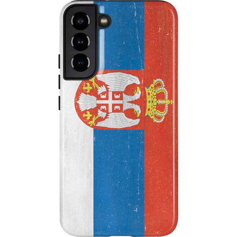 Serbia Flag Distressed Galaxy S22 Plus Pro Case
