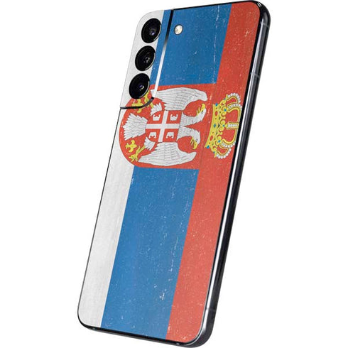 Serbia Flag Distressed Galaxy S22 Plus Skin