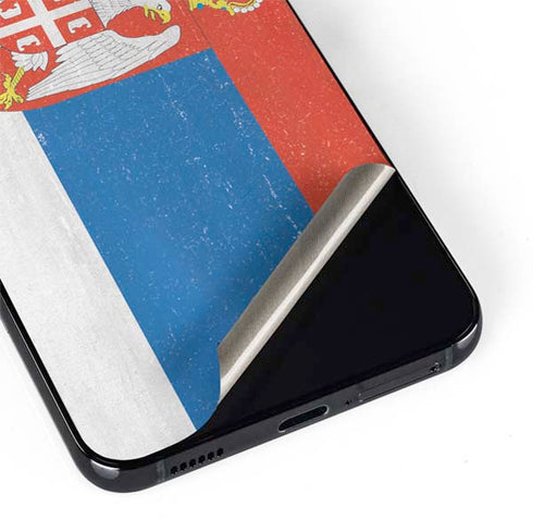 Serbia Flag Distressed Galaxy S22 Plus Skin