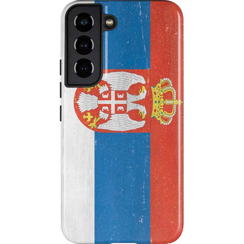 Serbia Flag Distressed Galaxy S22 Pro Case