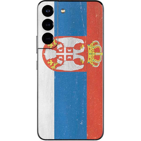 Serbia Flag Distressed Galaxy S22 Skin