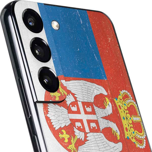 Serbia Flag Distressed Galaxy S22 Skin