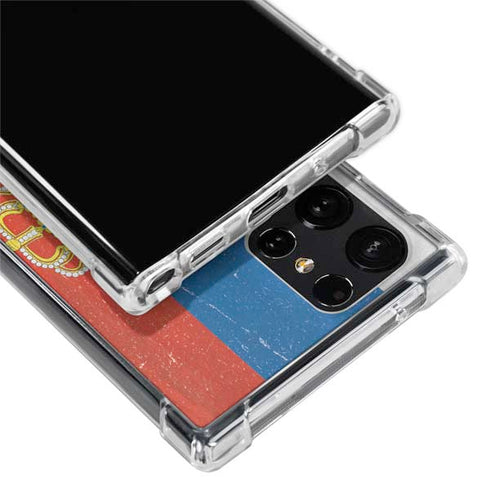 Serbia Flag Distressed Galaxy S22 Ultra Clear Case