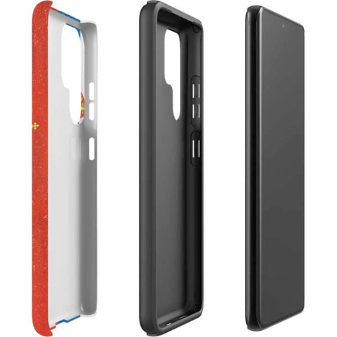 Serbia Flag Distressed Galaxy S22 Ultra Pro Case