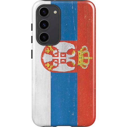 Serbia Flag Distressed Galaxy S23 Plus Pro Case