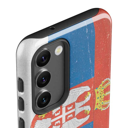 Serbia Flag Distressed Galaxy S23 Plus Pro Case
