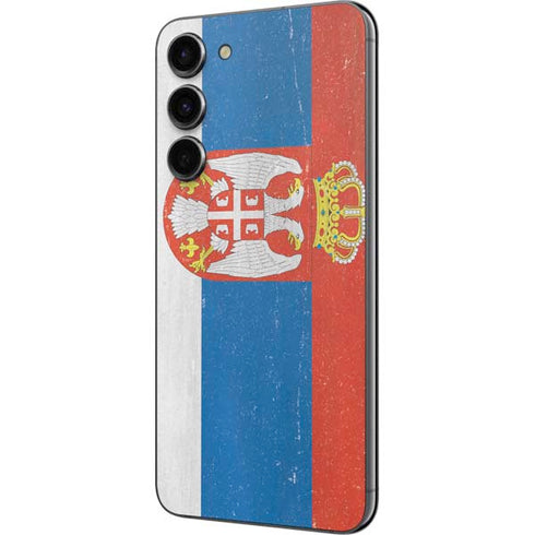 Serbia Flag Distressed Galaxy S23 Plus Skin