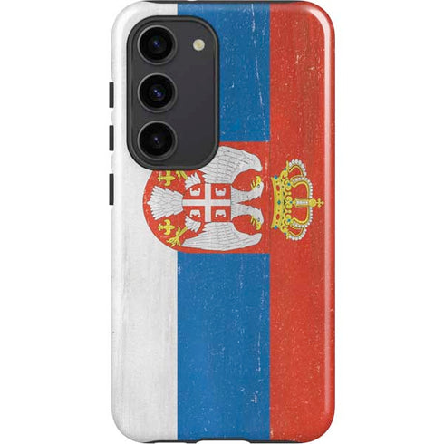 Serbia Flag Distressed Galaxy S23 Pro Case