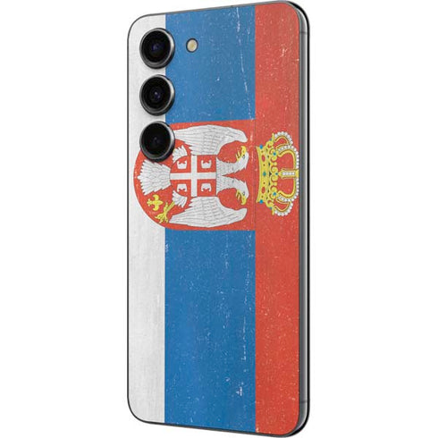 Serbia Flag Distressed Galaxy S23 Skin
