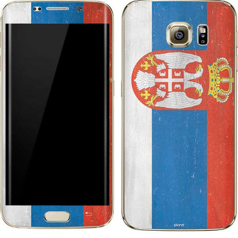 Serbia Flag Distressed Galaxy S7 Edge Skin