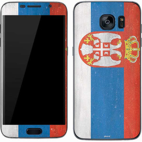 Serbia Flag Distressed Galaxy S7 Skin