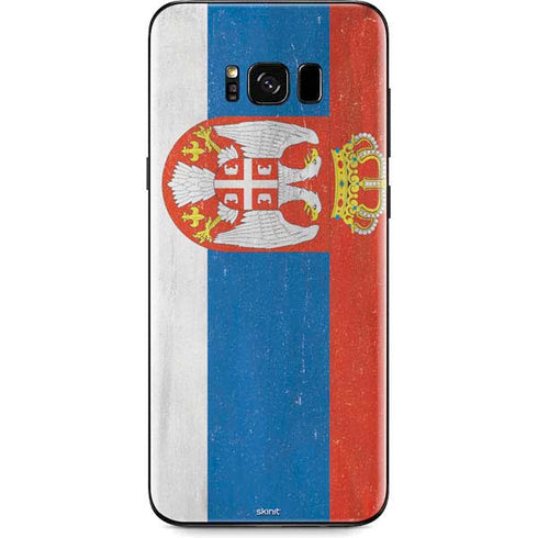 Serbia Flag Distressed Galaxy S8 Skin