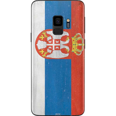 Serbia Flag Distressed Galaxy S9 Skin