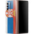 Serbia Flag Distressed Galaxy Z Fold2 5G Skin