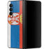Serbia Flag Distressed Galaxy Z Fold3 5G Skin