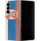 Serbia Flag Distressed Galaxy Z Fold4 5G Skin
