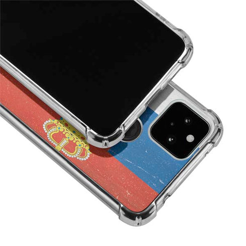 Serbia Flag Distressed Google Pixel 4a 5G Clear Case