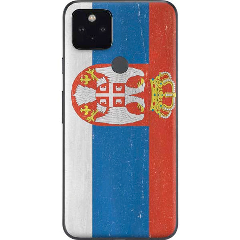 Serbia Flag Distressed Google Pixel 4a 5G Skin