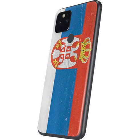 Serbia Flag Distressed Google Pixel 5 Skin
